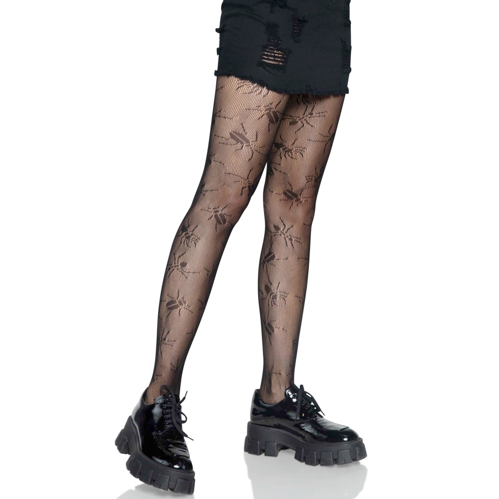 Leg Avenue - Beetle Net Strumpfhose - Schwarz